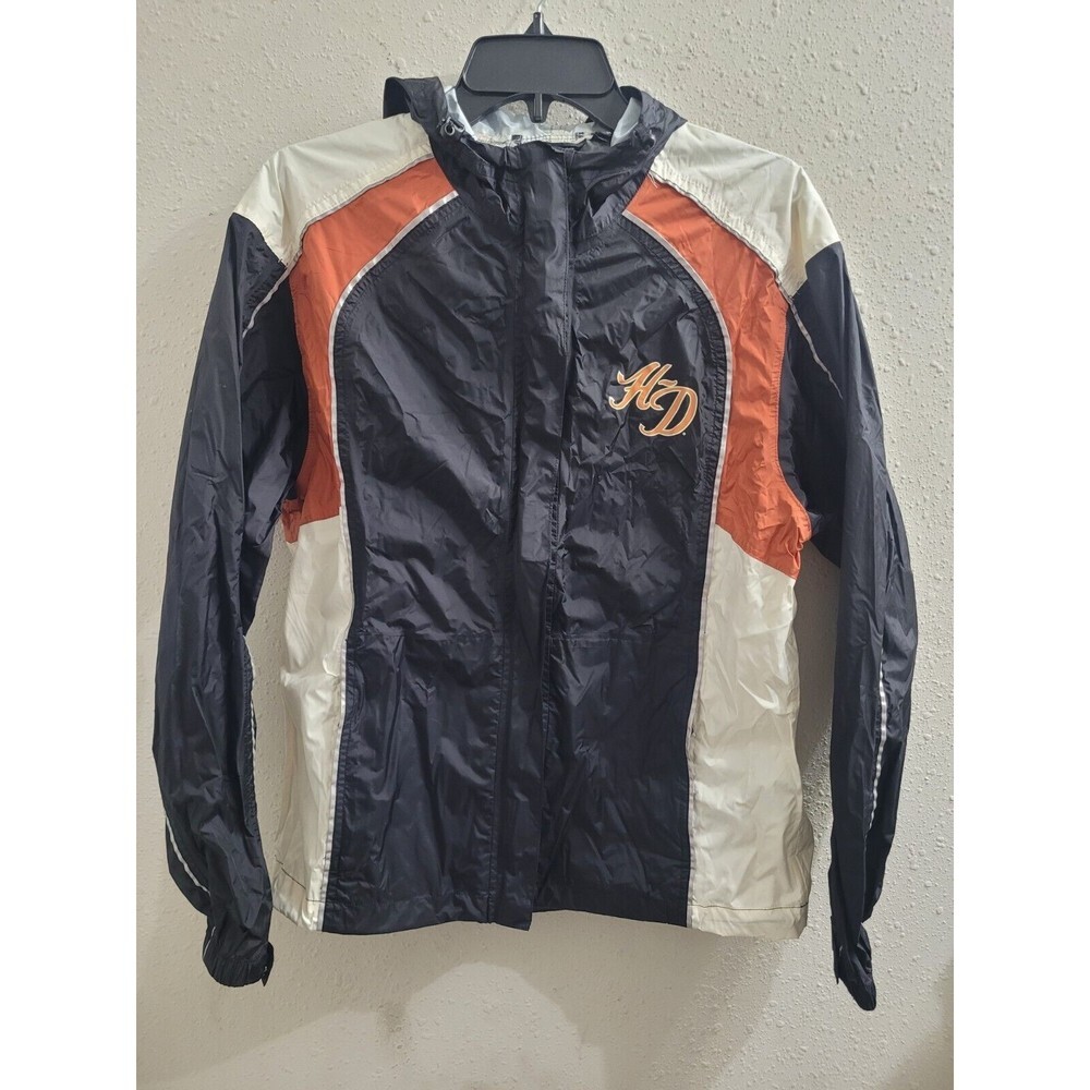 Harley-Davidson Nylon Riding Jacket, Pants And Bag, All Sz M, White, Black, Oran